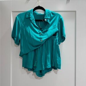 Showpo emerald green short set , size small